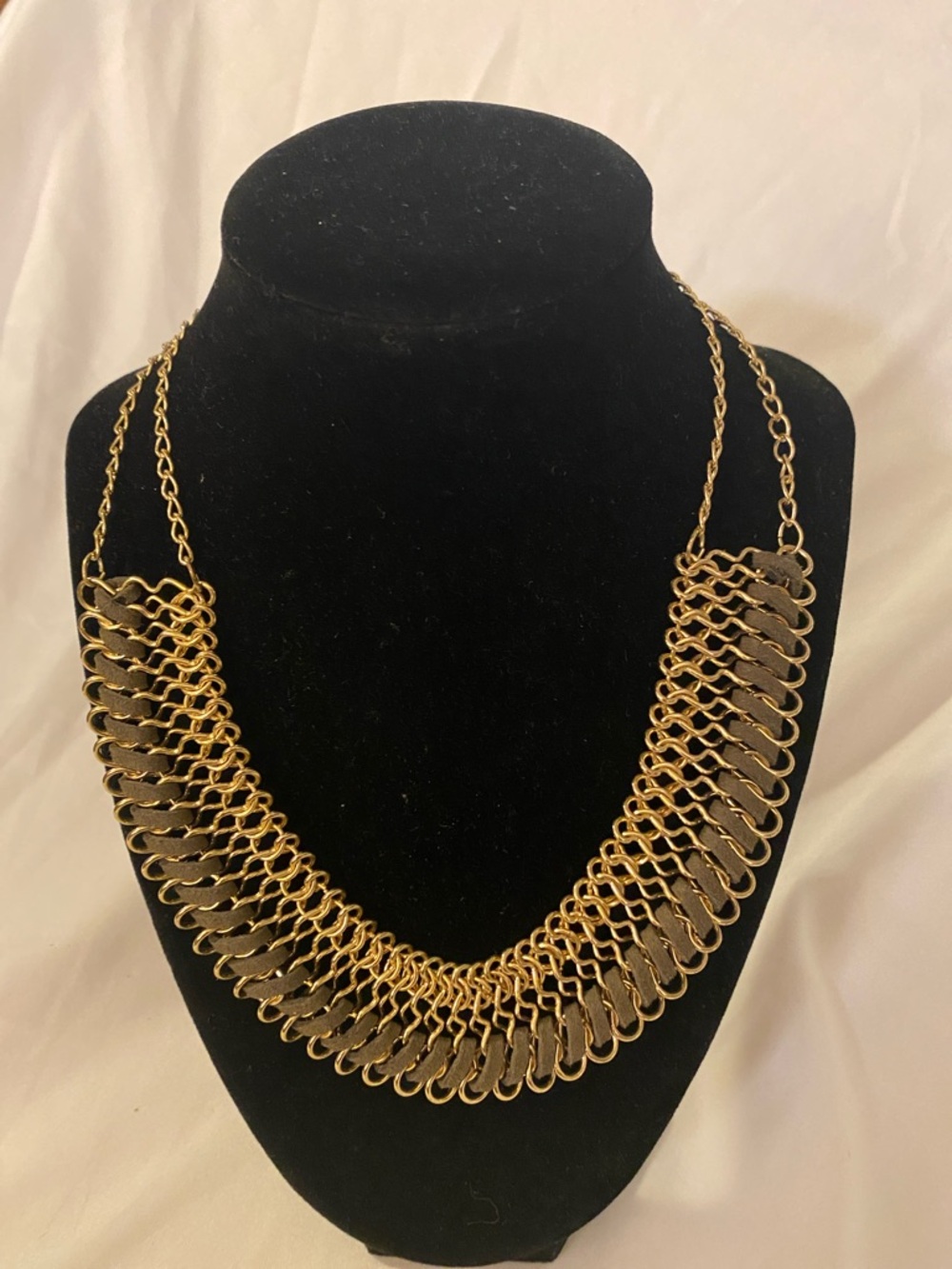 INC International Concepts Gold Multi-Row Link Collar Necklace